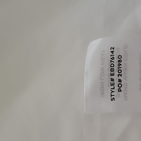 Lettie White Poplin Plunge Neck Midi Dress Size S - Picture 11 of 12